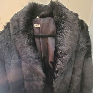 Genuine rabbit fur coat